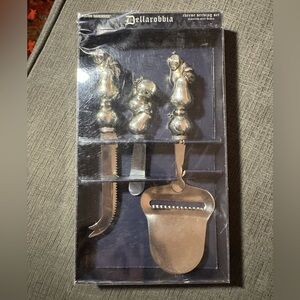 Boston Warehouse Dellarobbia 3pc Cheese Serving Set Stainless Steel
